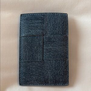 Bottega Veneta Blue Jean Print Card Holder